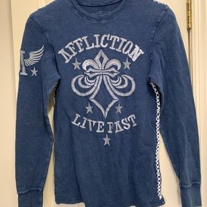 Mens AFFLICTION LS THERMAL shirt (M)